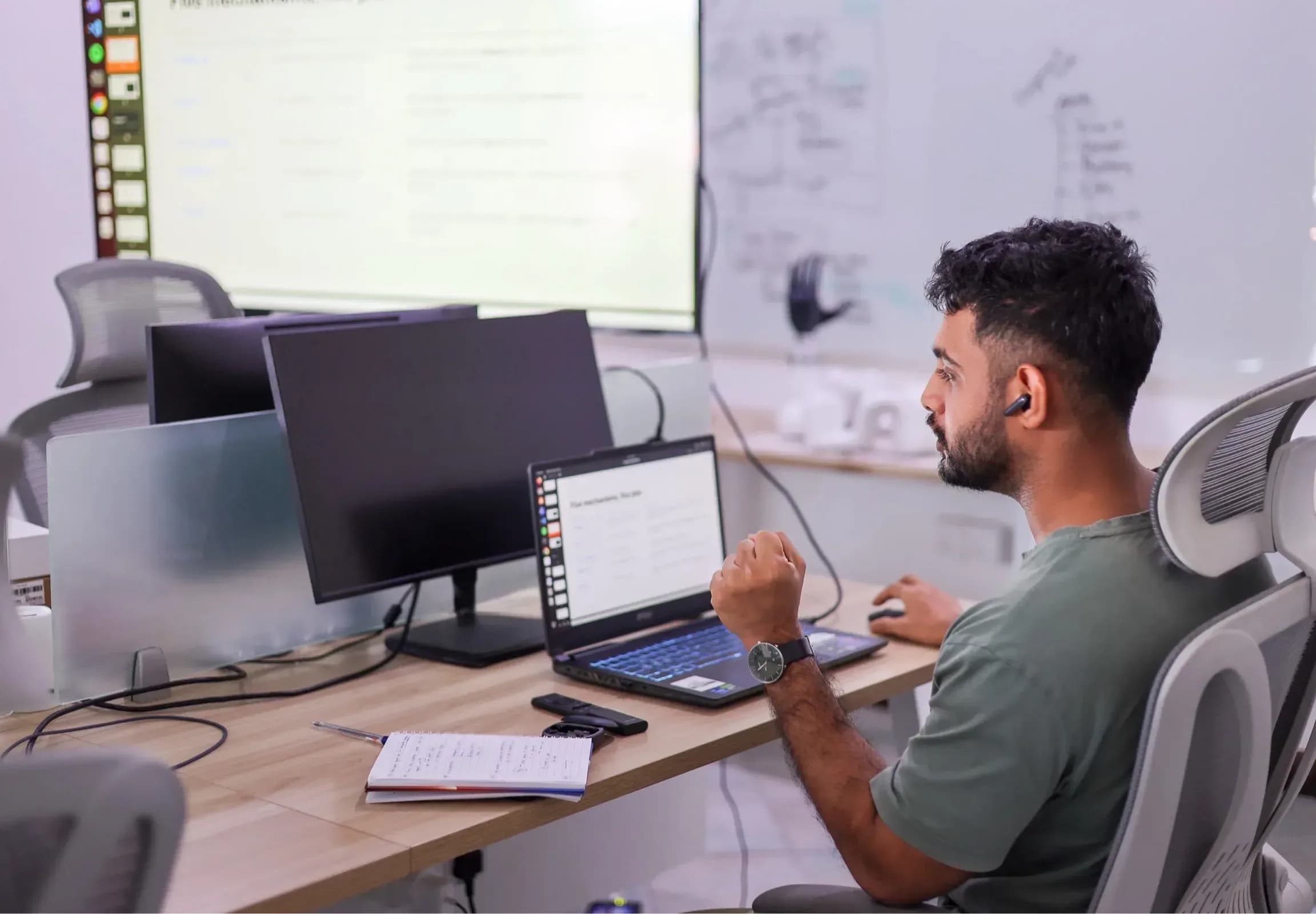 Veyrion engineer working across software and industrial technology development