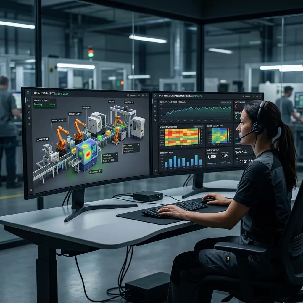 Digital twin dashboard comparison screen